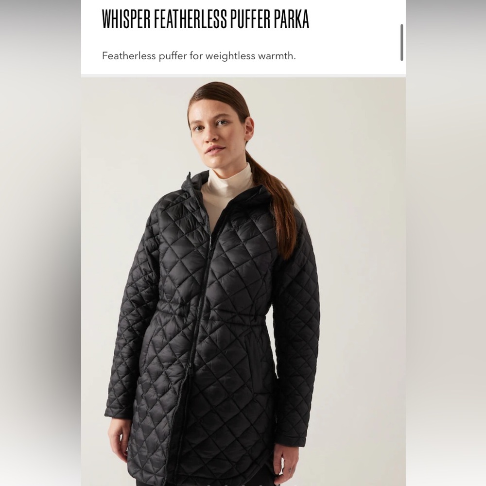 Athleta whisper featherless puffer parka